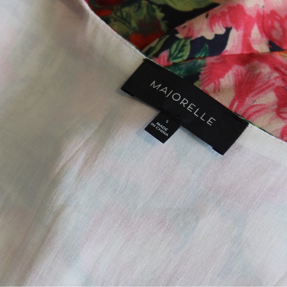 MAJORELLE red and green floral print dress - Picture 4 of 5